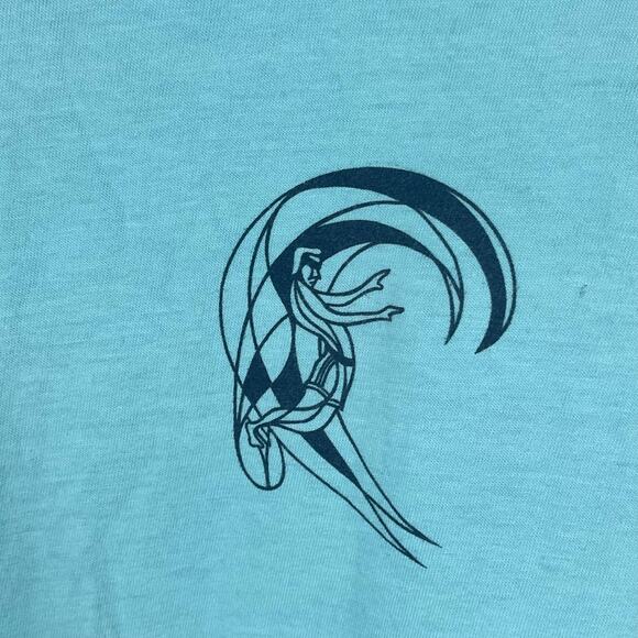 Men's Aqua Long Sleeve Tee - Picture 9 of 9